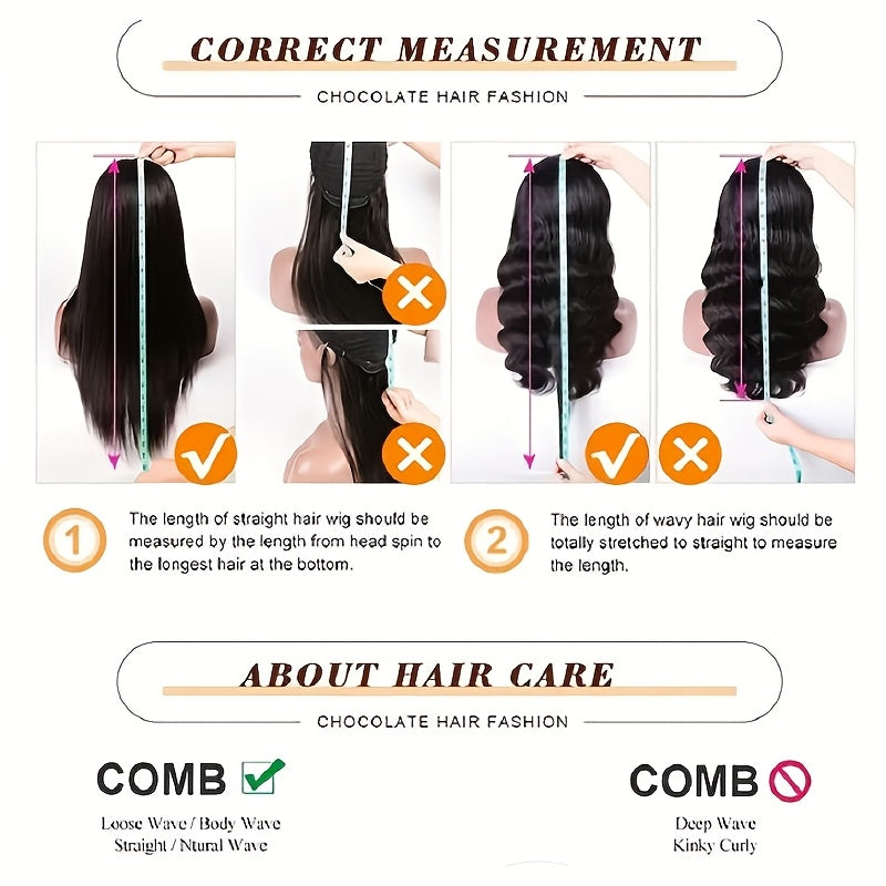 32" Long Brown Straight Lace Front Wig - 180% Density, Heat-Resistant Synthetic Hair for Women, Elegant Style for Daily Wear, 13x4 Lace Area, Smooth & Versatile Look for All Ethnicities, Daily Wear Wig | Elegant Straight Wig